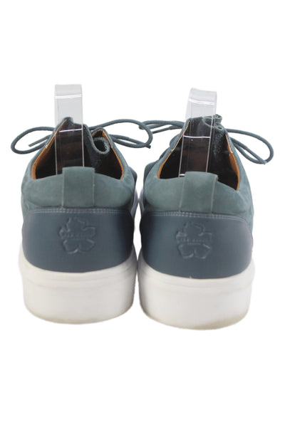 Ted Baker Mens Lace Up Suede Low Top Sneakers Blue White Size 45