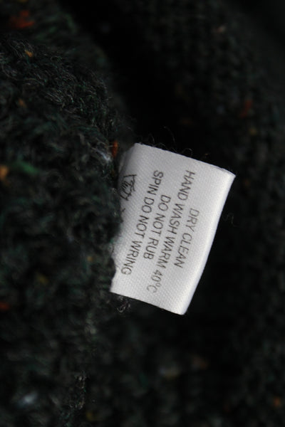 Blarney Woolen Mills Mens Pullover Dark Gray Wool Mock Neck Long Sleeve Size XL