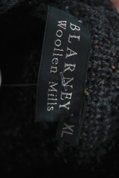 Blarney Woolen Mills Mens Pullover Dark Gray Wool Mock Neck Long Sleeve Size XL
