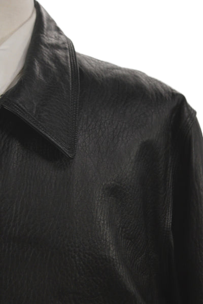 Colebrook Mens Bomber Jacket Leather Black Zip Classic Size XL