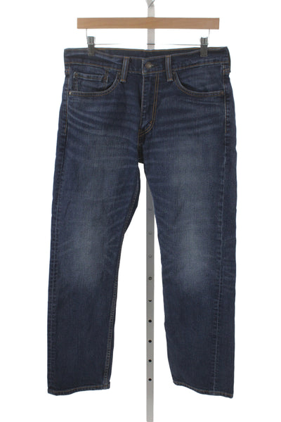 Levi's Womens Dark Blue Straight Jeans Denim Button Fly Size 32