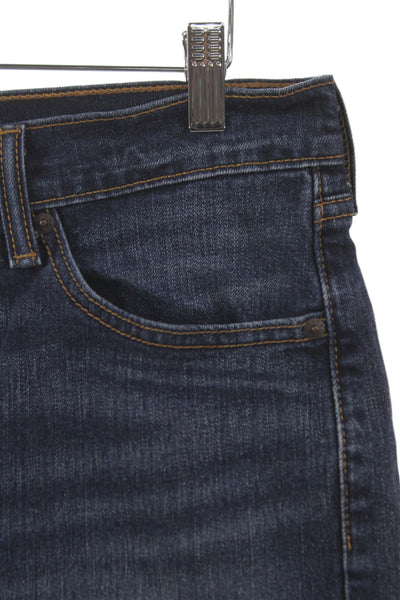 Levi's Womens Dark Blue Straight Jeans Denim Button Fly Size 32