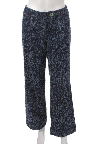 Di Petsa Women Blue Flecked Cotton Halter Set Sleeveless Jeans Size S