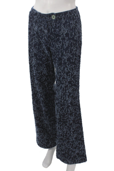 Di Petsa Women Blue Flecked Cotton Halter Set Sleeveless Jeans Size S