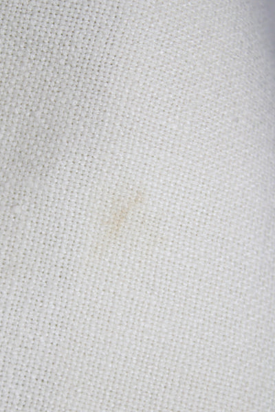 A.L.C. Women Blazer Beige Linen Cotton Collared Long Sleeve Classic Size 0