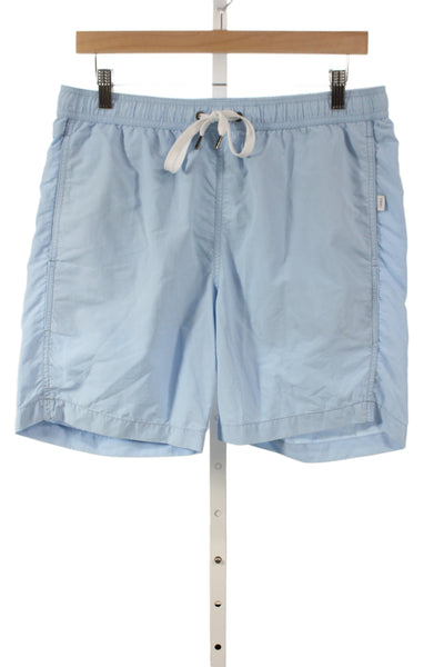 ONIA Mens Light Blue Nylon Drawstring Beach Shorts Size M
