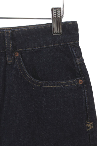 Ksubi Women Mini Straight Pencil Skirt Dark Blue 80% Cotton Size 23