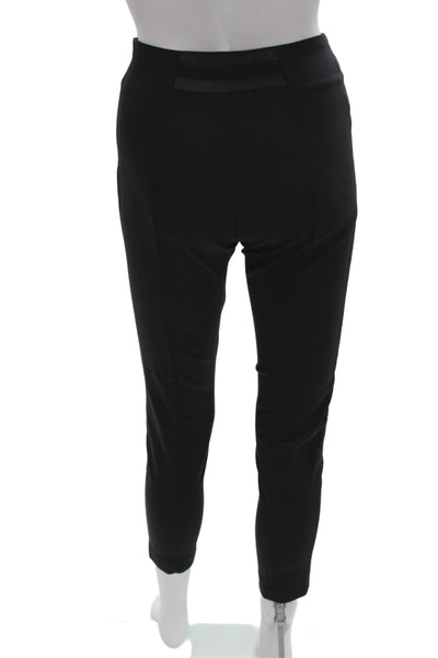 Stella Luna Women Cropped Ankle Pants Black Zip Size 40