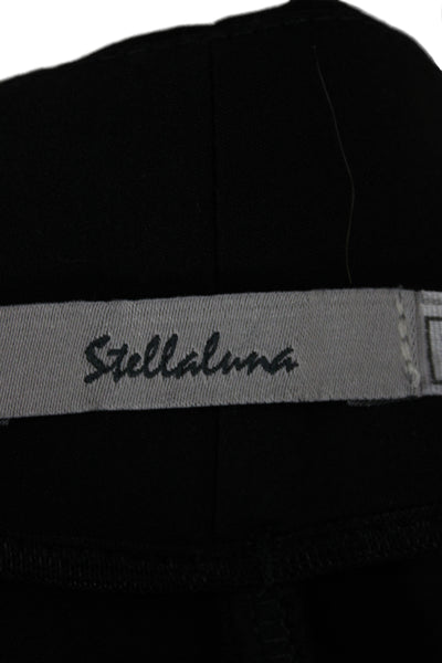 Stella Luna Women Cropped Ankle Pants Black Zip Size 40