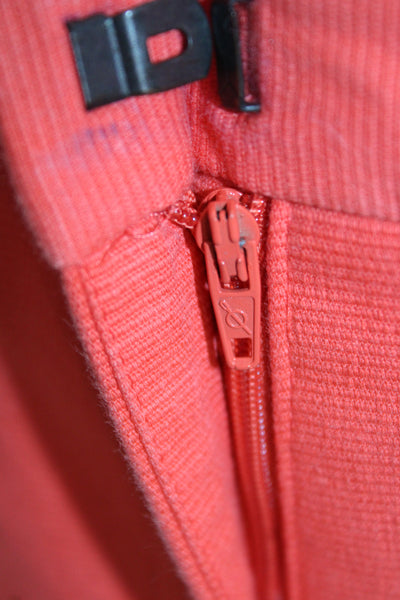 Zara Basic Women Ankle Cropped Orange Pants Petite Cotton Size S