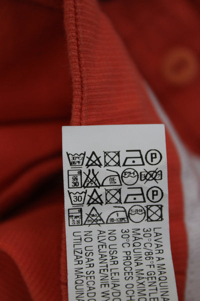 Zara Basic Women Ankle Cropped Orange Pants Petite Cotton Size S