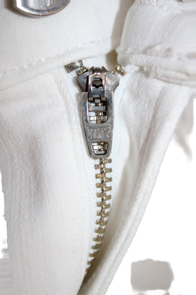J Crew Womens Skinny Ankle Jeans White Mid Rise Size 27