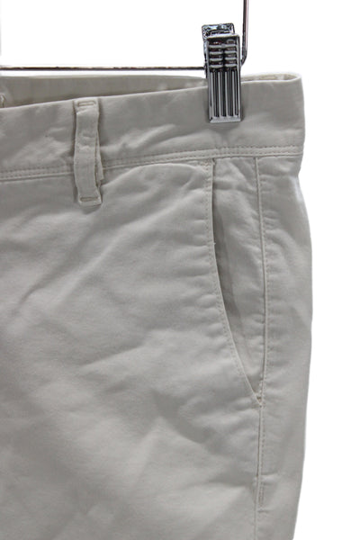 Ba&Sh Women Chino Pants White Cotton Lycra Inseam 29 Size 0