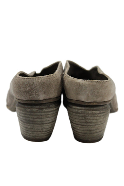 Officine Creative Womens Suede Pointed Toe Heels Gray Size 37.5 7.5