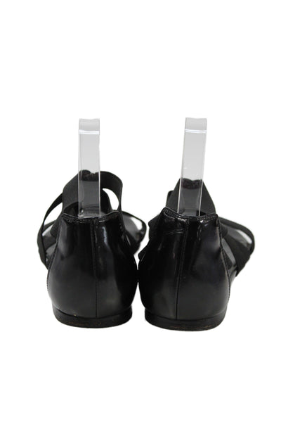 Stuart Weitzman Womens Stretch Strappy Sandals Black Size 7.5M