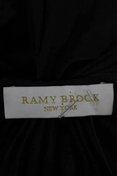 Ramy Brook Womens Romper Sleeveless Black Round Neck Short Size M