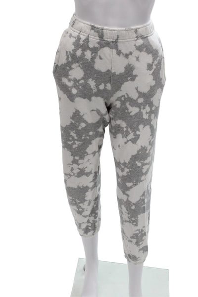 Monrow Women Jogger Sweatpants Gray 96% Cotton Size S