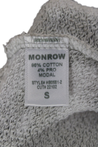 Monrow Women Jogger Sweatpants Gray 96% Cotton Size S