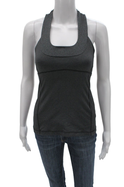 Lululemon Womens Tank Dark Gray Square Neck Polyester Size S