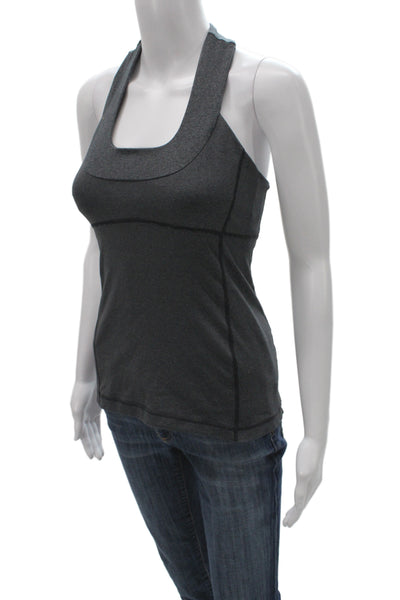 Lululemon Womens Tank Dark Gray Square Neck Polyester Size S