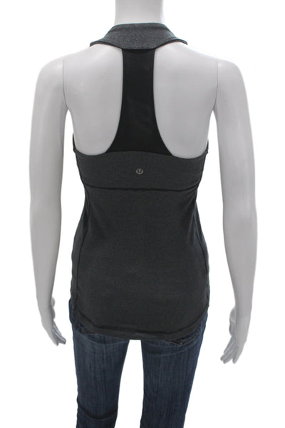 Lululemon Womens Tank Dark Gray Square Neck Polyester Size S