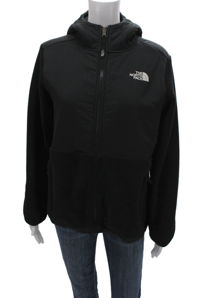 The North Face Womens Windbreaker Jacket Black High Neck Zip Size XL