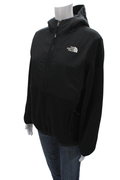 The North Face Womens Windbreaker Jacket Black High Neck Zip Size XL