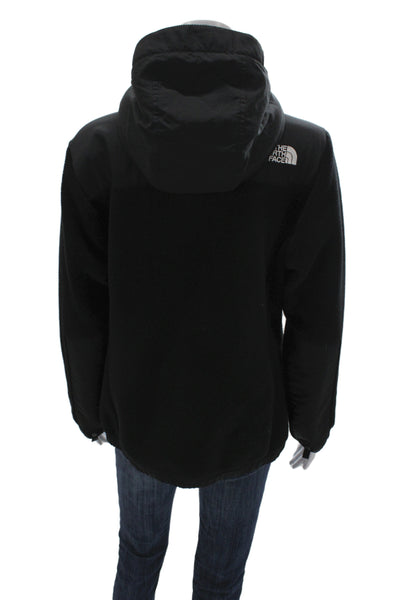 The North Face Womens Windbreaker Jacket Black High Neck Zip Size XL