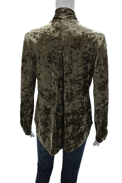 L'Agence Womens Brown Long Sleeve Button Up Blouse Classic Fall Size XS