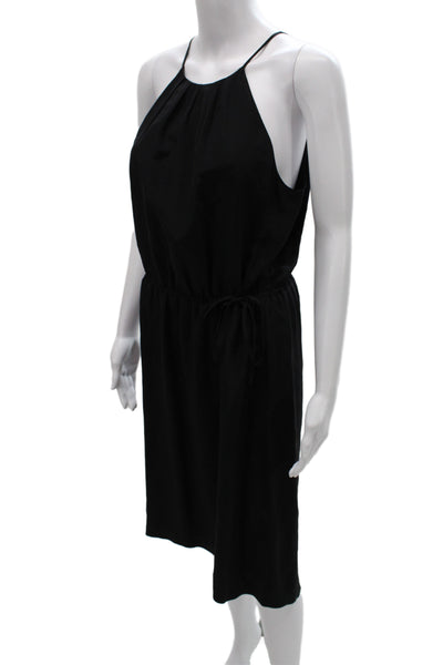 Joie Womens Black Silk Tank Dress High Neck Sleeveless Midi Size S