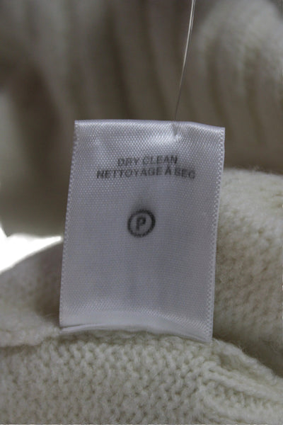 A.L.C. Unisex Pullover Sweater White Crew Neck 70% Wool 30% Cashmere Size M