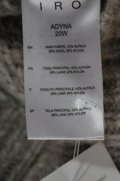 IRO Unisex Pullover Turtleneck Beige Merino Wool Alpaca Size S