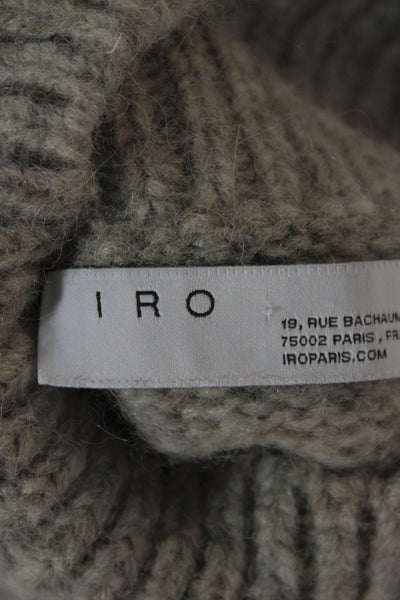 IRO Unisex Pullover Turtleneck Beige Merino Wool Alpaca Size S