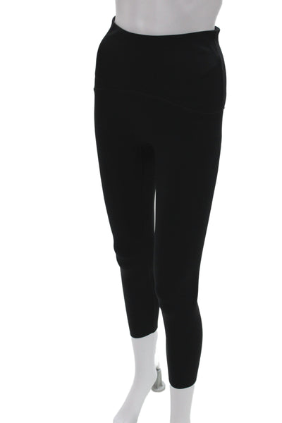 Spanx Women Ankle Cropped Leggings Black Spandex Nylon Size S