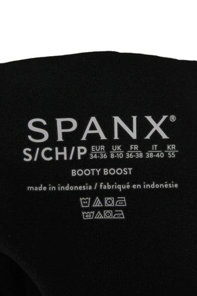 Spanx Women Ankle Cropped Leggings Black Spandex Nylon Size S