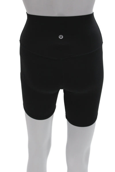 Lululemon Women Biker Shorts Black Nylon Athletic Size 0