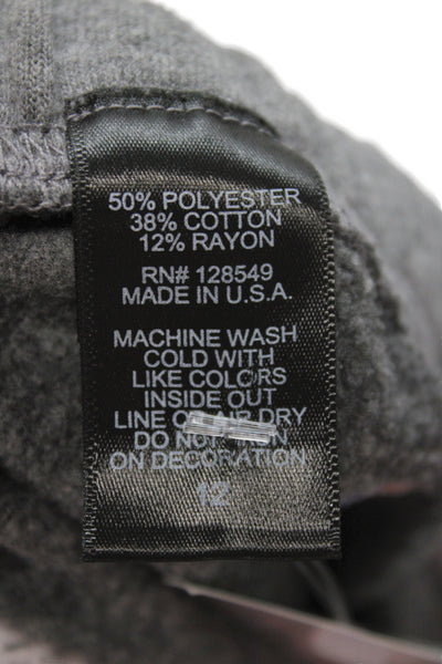 Aviator Nation Childrens Girls Pull On Sweatpants Grey Cotton Size 12