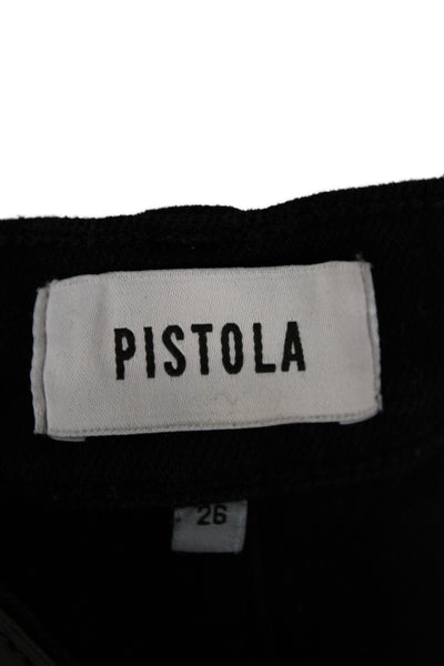Pistola Womens Cropped Straight High Rise Black Jeans Size 26