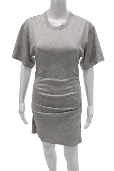 Kookai Womens T-Shirt Dress Gray Cotton Short Sleeve Mini Size 6