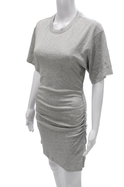 Kookai Womens T-Shirt Dress Gray Cotton Short Sleeve Mini Size 6