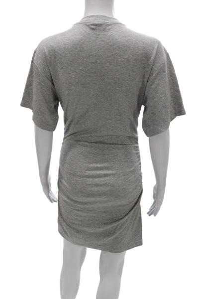 Kookai Womens T-Shirt Dress Gray Cotton Short Sleeve Mini Size 6