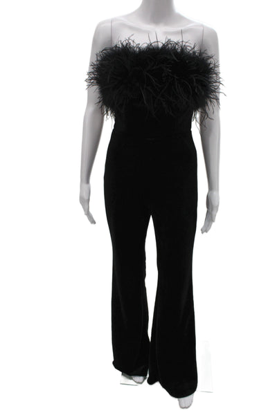 Nadine Merabi Women Sleeveless Square Neck Black Jumpsuit Size 2