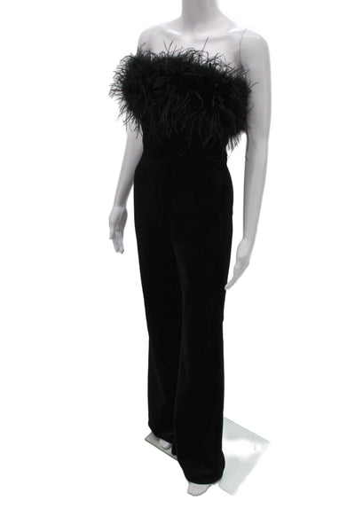 Nadine Merabi Women Sleeveless Square Neck Black Jumpsuit Size 2