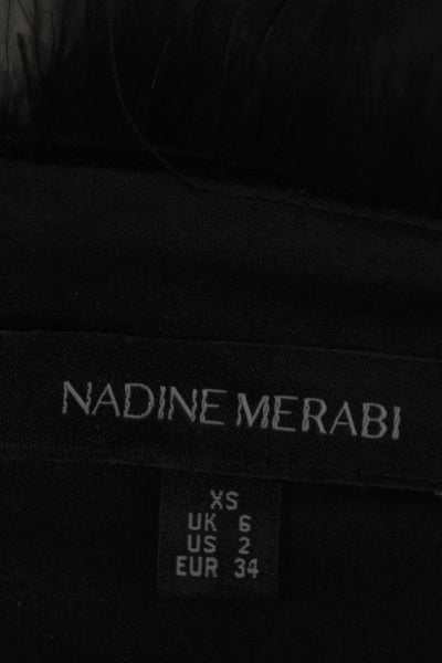 Nadine Merabi Women Sleeveless Square Neck Black Jumpsuit Size 2