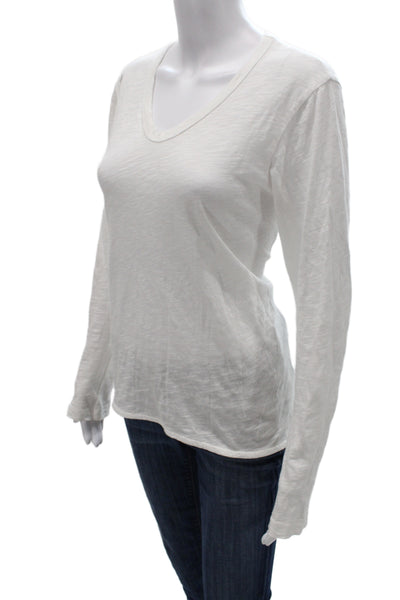 Wilt Womens Basic V Neck Long Sleeve T Shirt White Size XS