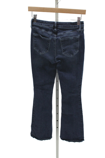 L'Agence Womens Bootcut Jeans Dark Blue Mid Rise Button Size 25
