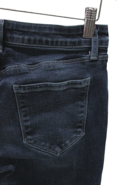 L'Agence Womens Bootcut Jeans Dark Blue Mid Rise Button Size 25