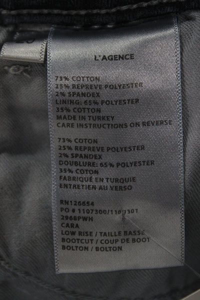 L'Agence Womens Bootcut Jeans Dark Blue Mid Rise Button Size 25