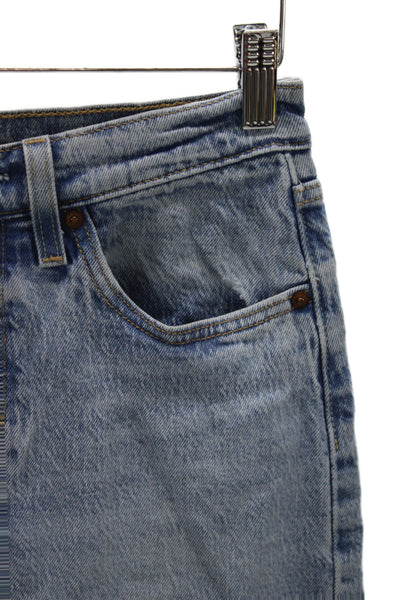 Levi Strauss & Co Mens Straight Jeans Light Blue High Rise Button Fly Size 25