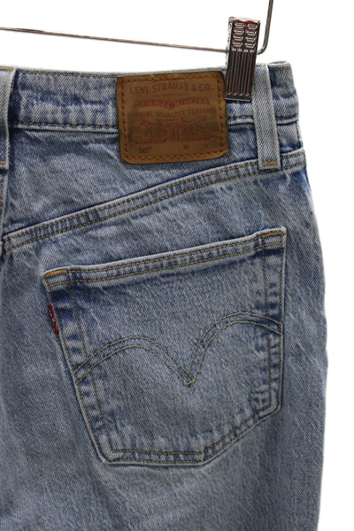 Levi Strauss & Co Mens Straight Jeans Light Blue High Rise Button Fly Size 25